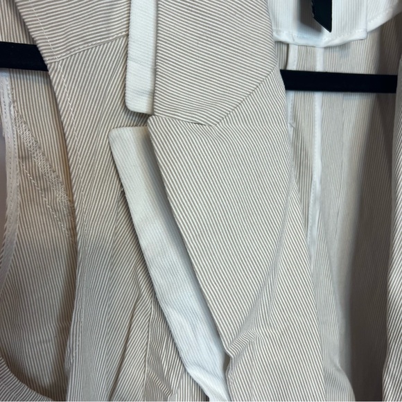 Lane Bryant Beige Pinstriped Three Button Vest, size 20 - Picture 5 of 6
